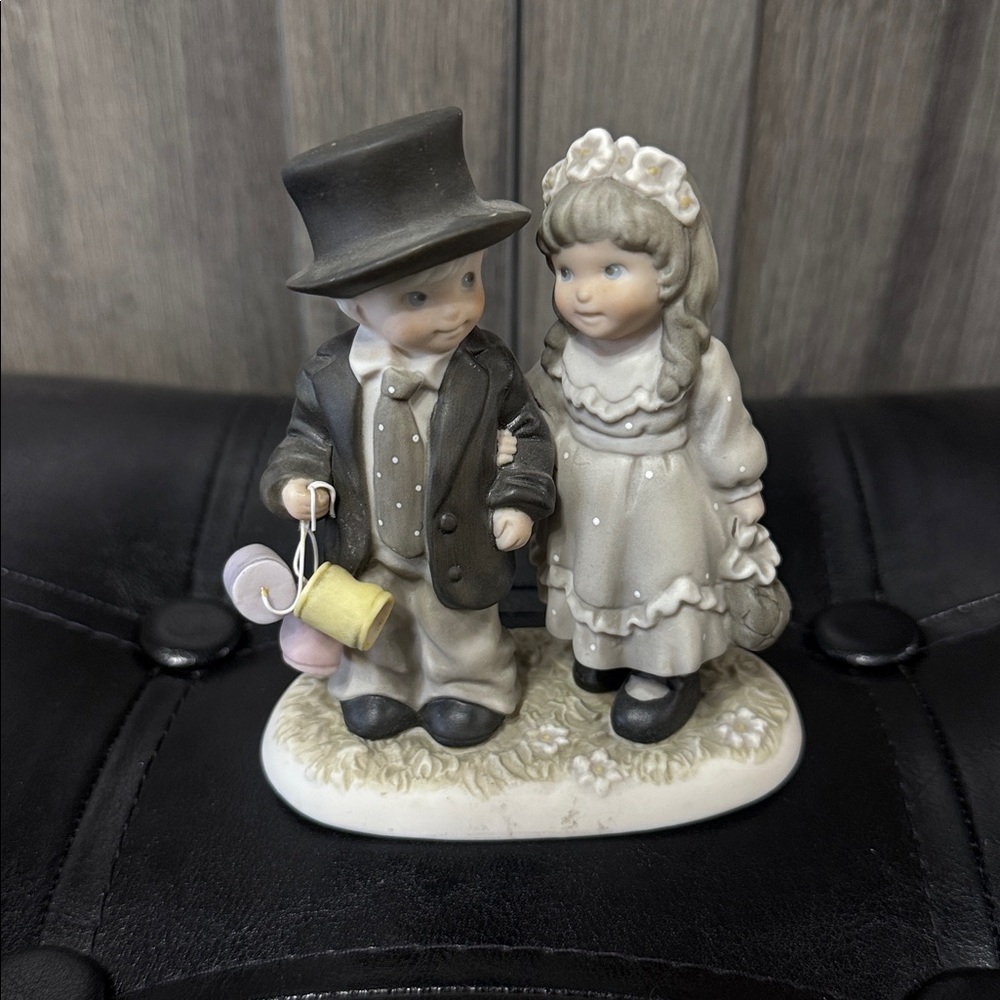 Vintage Always & Forever Bahner Verkerke Bride & Groom Kids Collectible Figurine